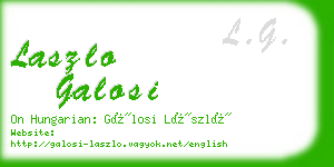 laszlo galosi business card